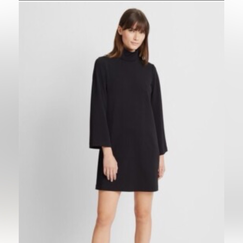 Club Monaco Ellaibellai Knit Mock Neck Mini Dress Black Size XS NWT Minimalist